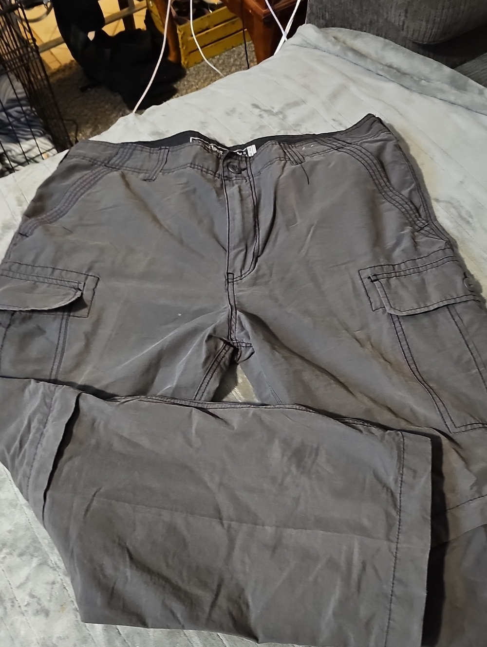 Men's Cargo Pants in Dark Gray - Utility Pocket Design